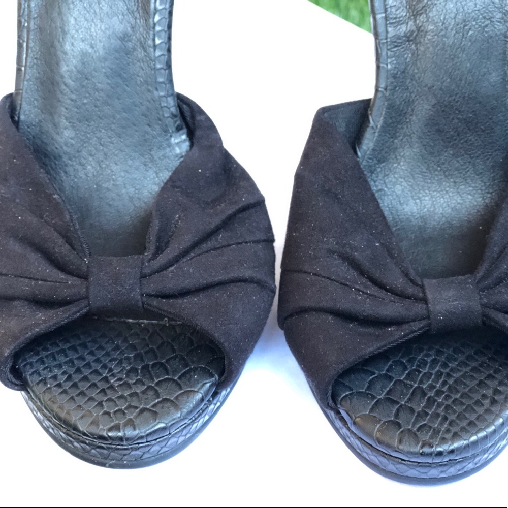 Topshop Women Black Suede ankle strap Stiletto